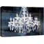 «Glam Crystal Chandelier Silhouette» sur toile de fond abstraite, reproduction d'art sur toile-1440854279-1440854335-1440854272