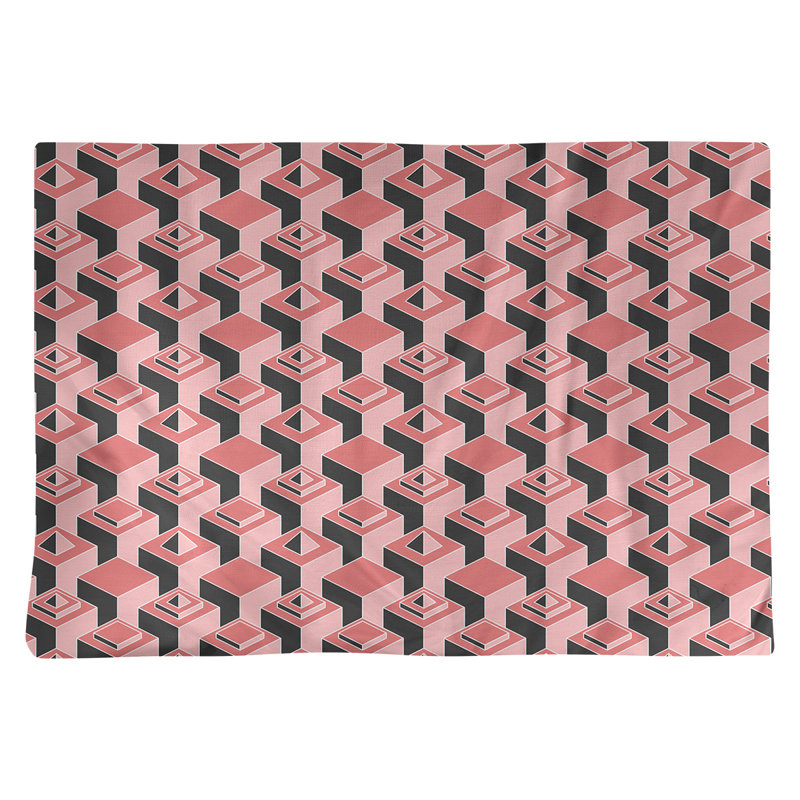 Napperon classique en coton 18 po Skyscraper, Rouge/noir, polyester