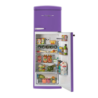 Classic Retro 23.8 In 11 Cu. Ft. Frost Free Top Freezer Refrigerator In Violet, Energy Star