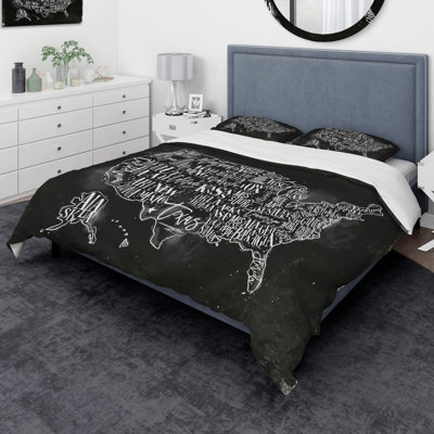 Eclectic Geometric Shapes Duvet Cover