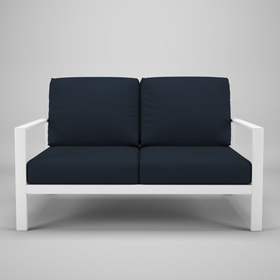 Townsend Chatwin Metal Outdoor Loveseat With Sunbrella Cushion