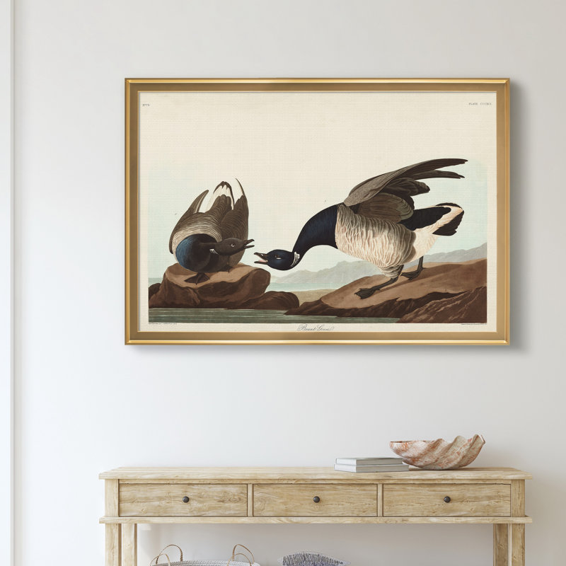 " Brant Goose ", 18.5" H x 24.5" W x 1.5" D, Gold