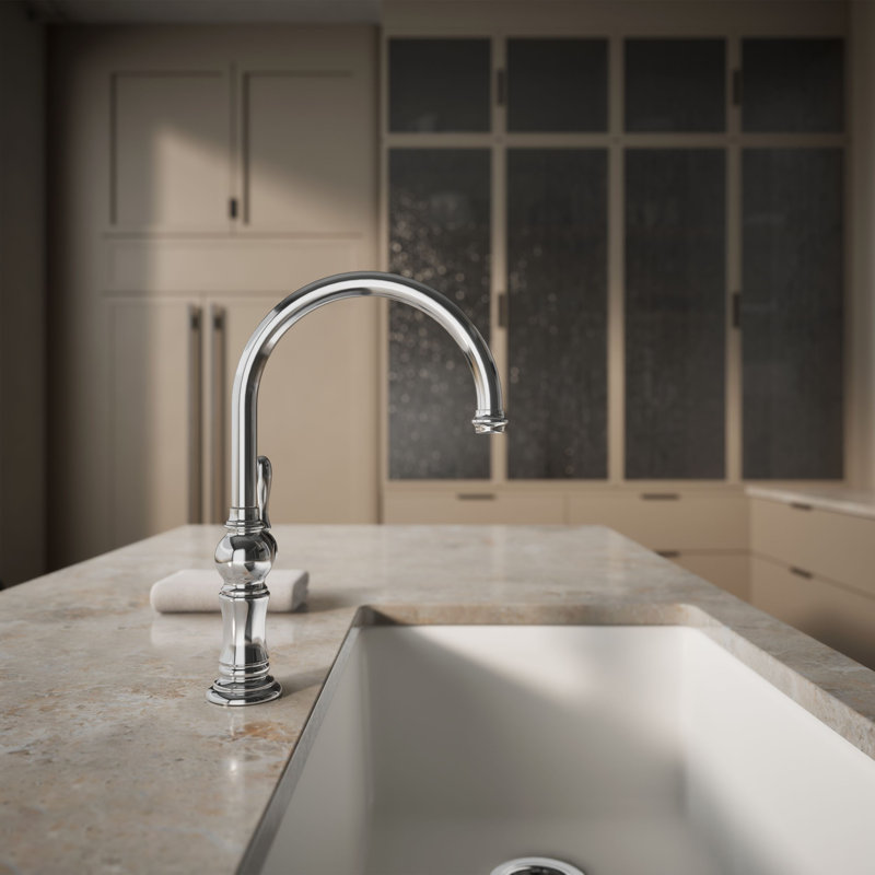 Artifacts® Single-Hole Kitchen Faucet with Swing Spout, Arc Spout Design, Oil-Rubbed Bronze