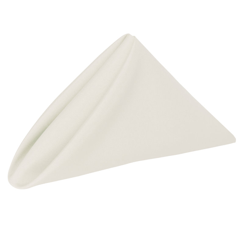 Polyester Square Napkin, Ivory, 20" x 20"