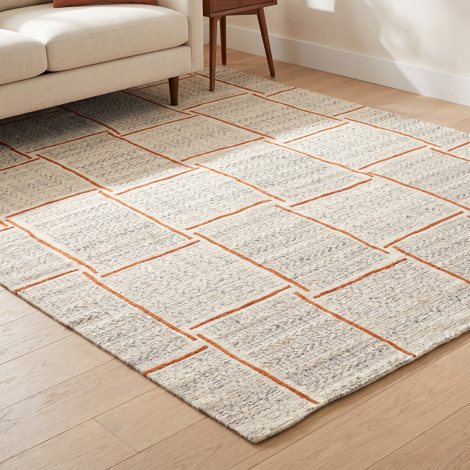 Lenore Plaid Geometric Outdoor Rug, Rectangle 7'6" x 9'6"