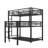 L Shaped Metal Triple Twin Size Bunk Bed