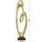Anannya Aluminum Metal Swirl Abstract Decorative Sculpture with Black Base-207903278
