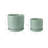 Set Of 2 Ceramic Planters With Textured Bubble Surface And Saucers - Modern Decorative Container Pots For Stylish Indoor Display And Versatile Plant Arrangements-878722645
