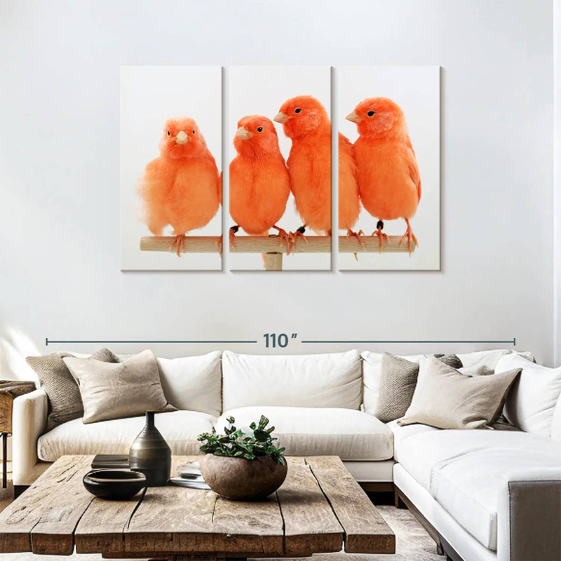 Brampt Red Canaries, 48" H x 74" W