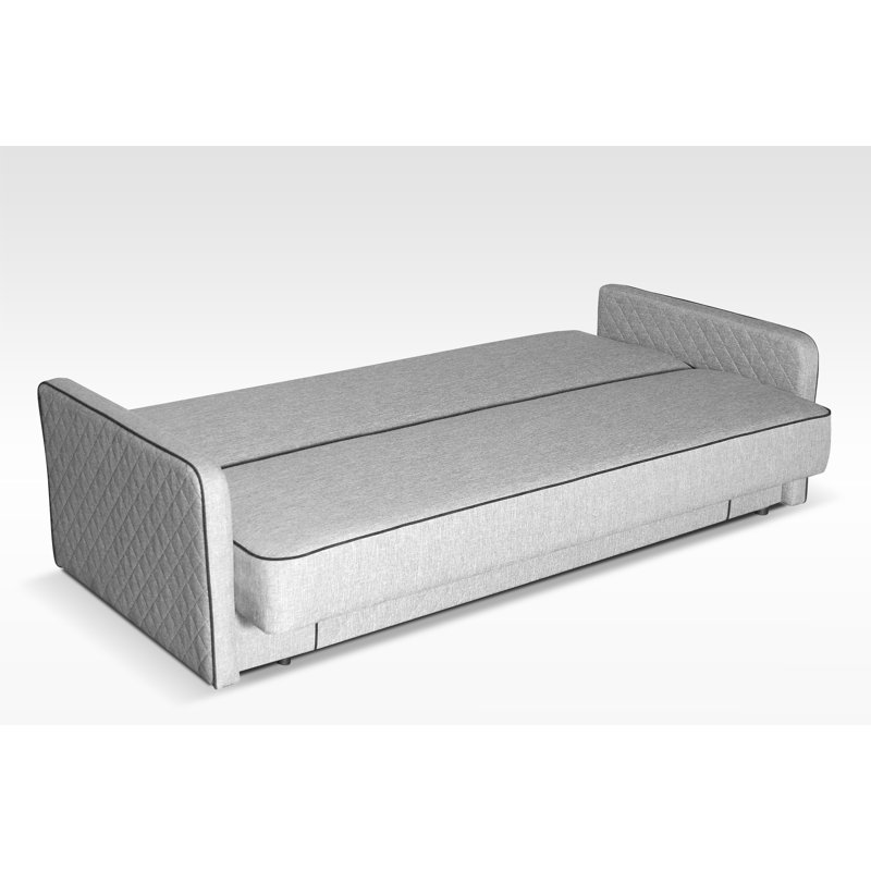 Learah 3 Seater Sofa Bed, Silver