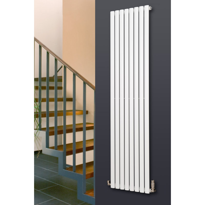 Angela Vertical Designer Radiator, White, 180 cm H x 59 cm W x 10.3 cm D