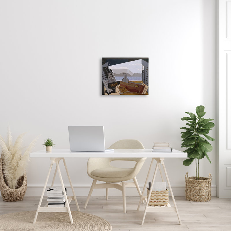 «La Fenetre Ouverte» par One1000paintings - peinture à cadre flottant sur toile, Toile tendue, H 16 po x l 20 po x P 1,5 po