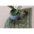 Charming Vintage Round Turkish Small Green Rug Handwoven From Wool Ideal For Entry Area And Front Doors