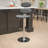 Norberg Contemporary Vinyl Adjustable Height Barstool with Ellipse Back and Chrome Base-989678889