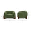 Chaise avec accoudoirs en sherpa 44 po Modern Alpine Modern