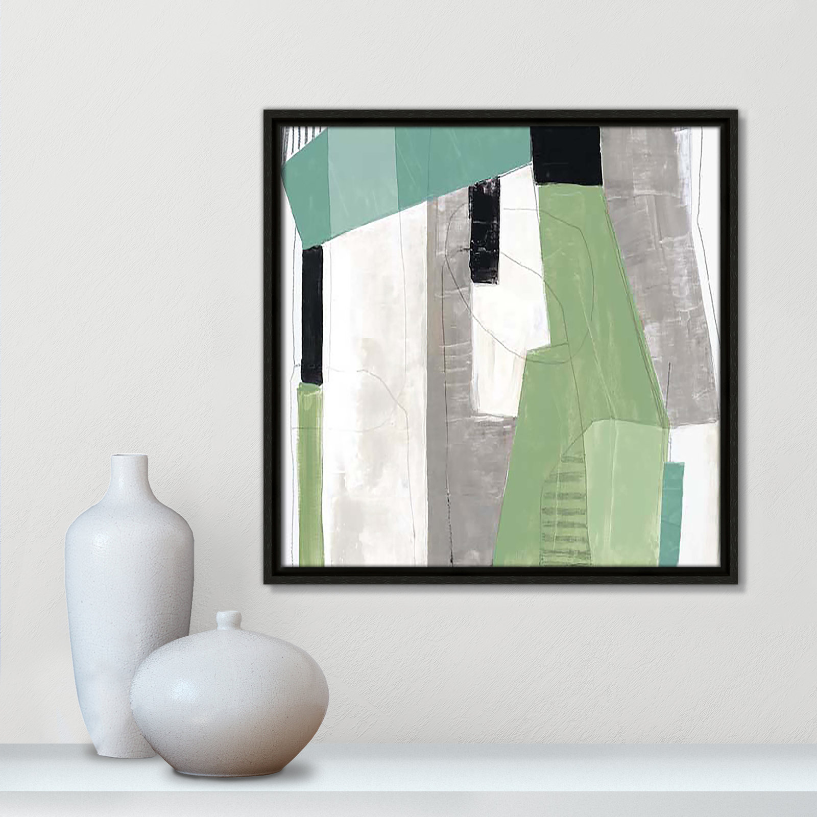 Evergreen Essence I Print, 17.5" H x 17.5" W x 2" D, Espresso Floater Framed