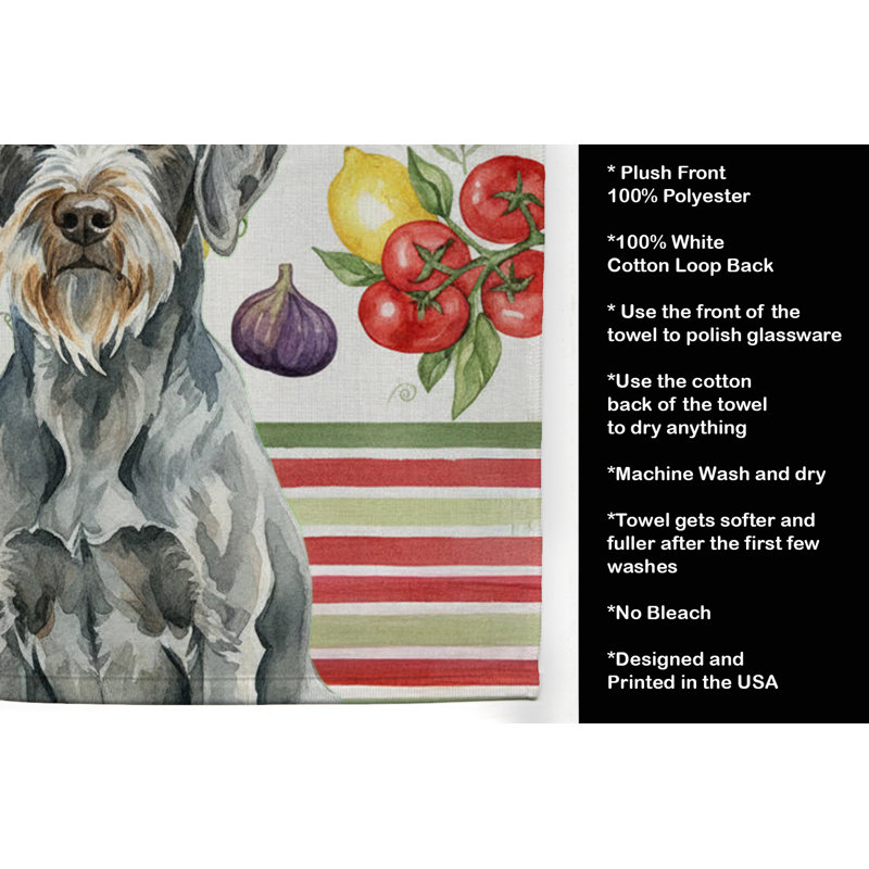 Serviette de cuisine gris en acier, Steel Grey Wirehaired Pointing Griffon