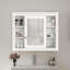 Armoire à pharmacie Maybelle l 35 po H 28,75 po fixée au mur-463995942