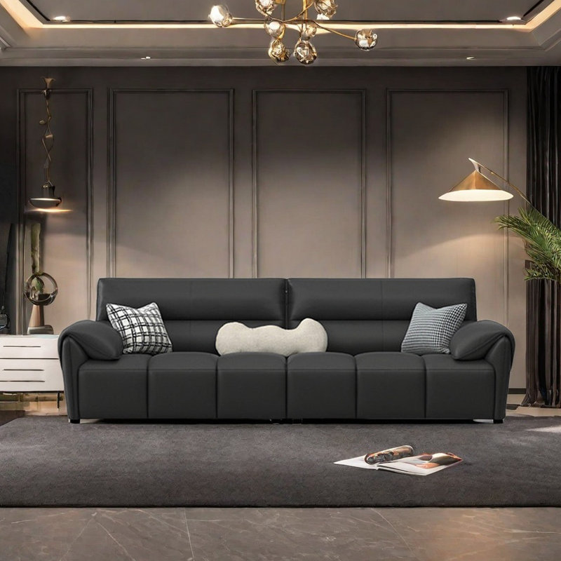 Canapé moderne simple à touches de piano, H 33,46 po x l 110,23 po x P 39,37 po