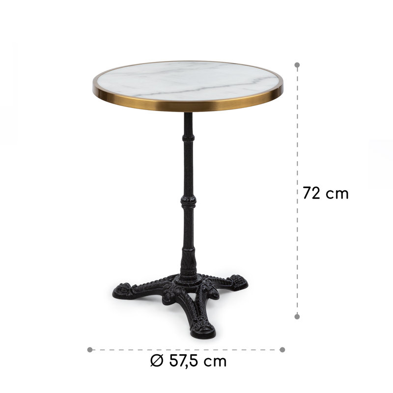 Round Outdoor Bistro Table , 57.5cm cm W cm D, White