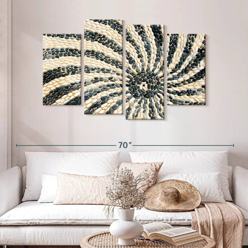 Mosaïque de galets Avery Sun, H 32 po x l 52 po