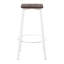 Industrial Bar Stool Set with Built-in Footrest