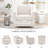 Upholstered Swivel Accent Chair, 360° Swivel Lounge Chair with Removable Cushions, Textured Fabric, Modern Armchair for Living Room, Bedroom & Reading Nook-266598246