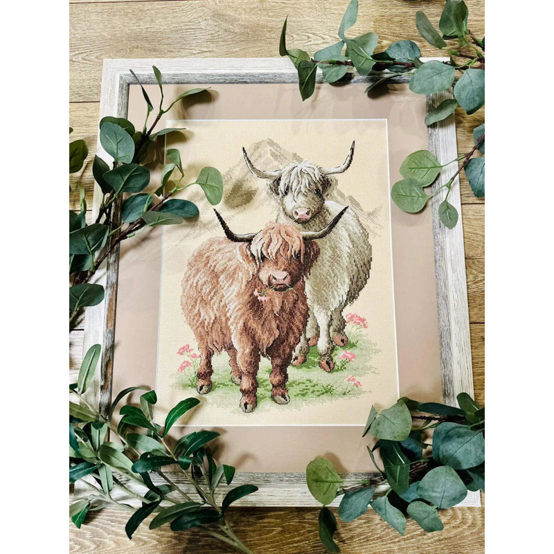  Kit de point de croix compté Highland Buddies R2090