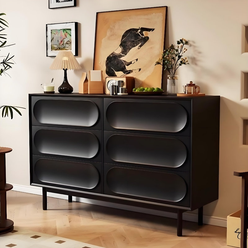 Retro American Minimalist Sideboard, 35.43" H x 55.12" W x 15.75" D