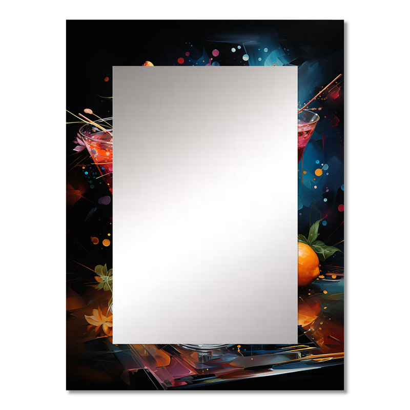 Cocktail Cocktail Confetti II - miroir à cocktail, 32 po x 24 po