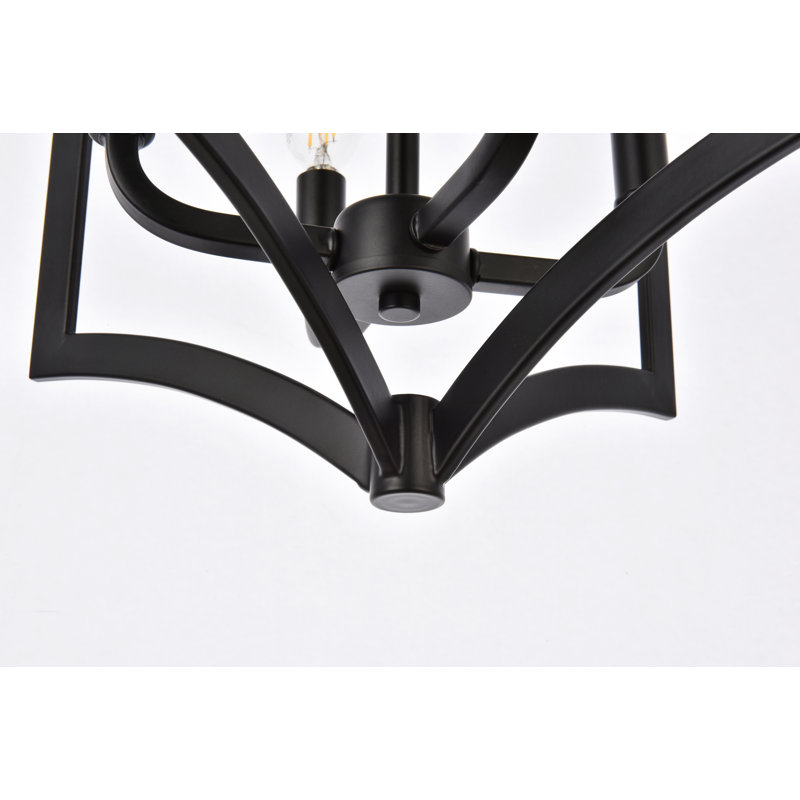Luminaire suspendu 4 lumières Ayoka, Noir