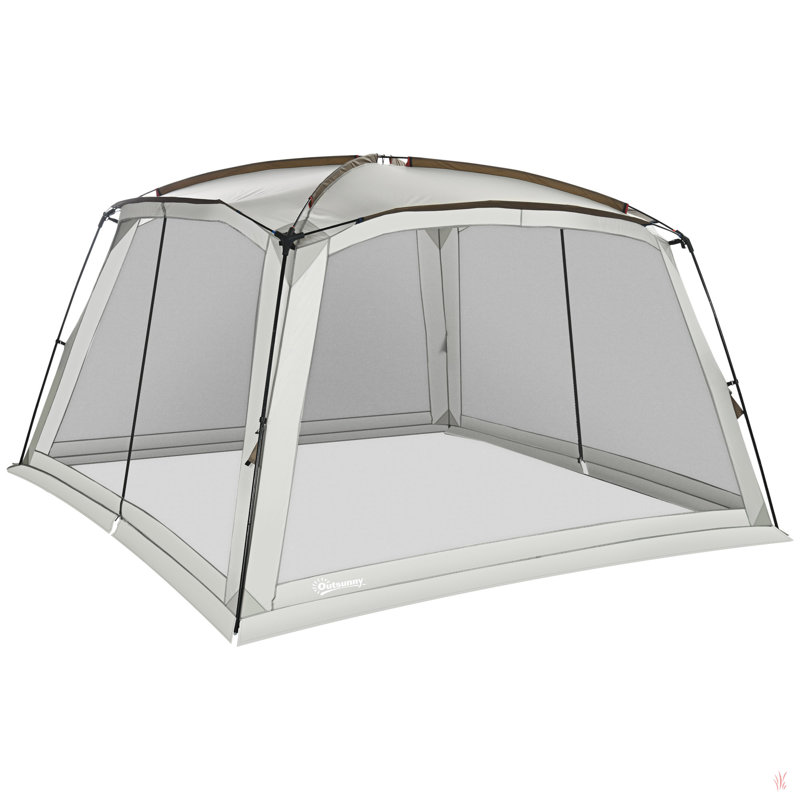 White 8-Person Screen House Tent with Carry Bag