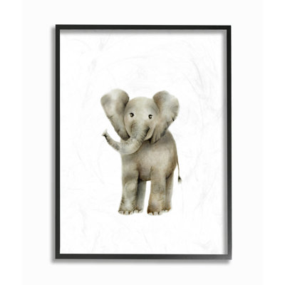 «Happy Baby Elephant Illustration», art mural