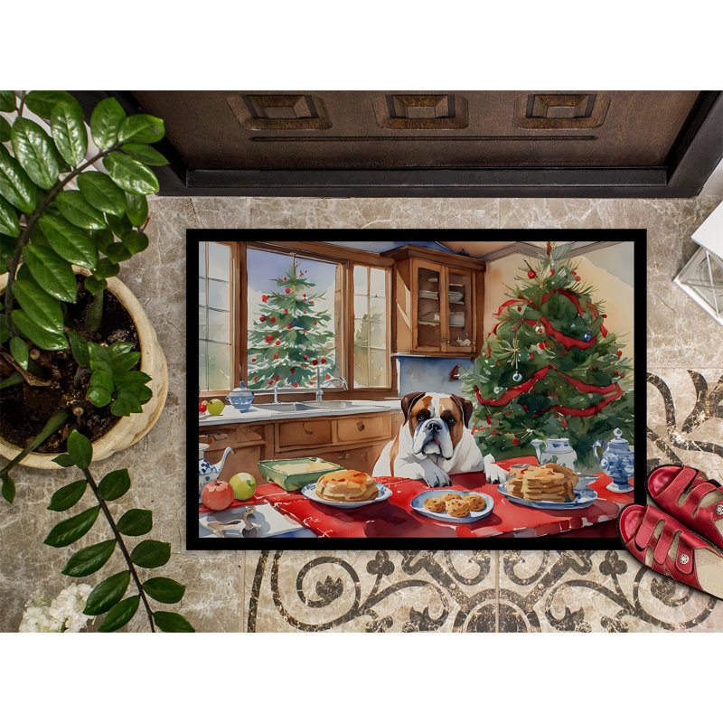 Paillasson Boxer Christmas Cookies DAC3751, L 18 po x L 27 po