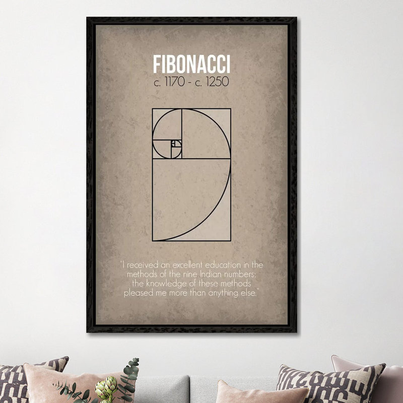 Fibonacci by GetYourNerdOn - Print on Canvas, Black Framed, 152.5 cm H x 101.5 cm W