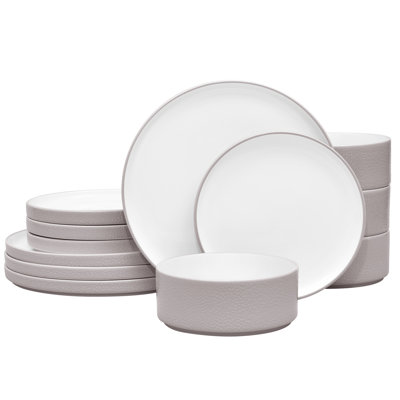 Noritake Colortex Stone 12-Piece Dinnerware Set, Service for 4