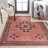 Ilsetraud Langford Moroccan Machine Woven Polypropylene Area Rug in Red/Black-444556588