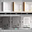 24 po X P 30 po Pharmacie H rectangulaire en aluminium avec miroir et lumière fluide, à intensité variable, anti-buée-1306598594-1306598620