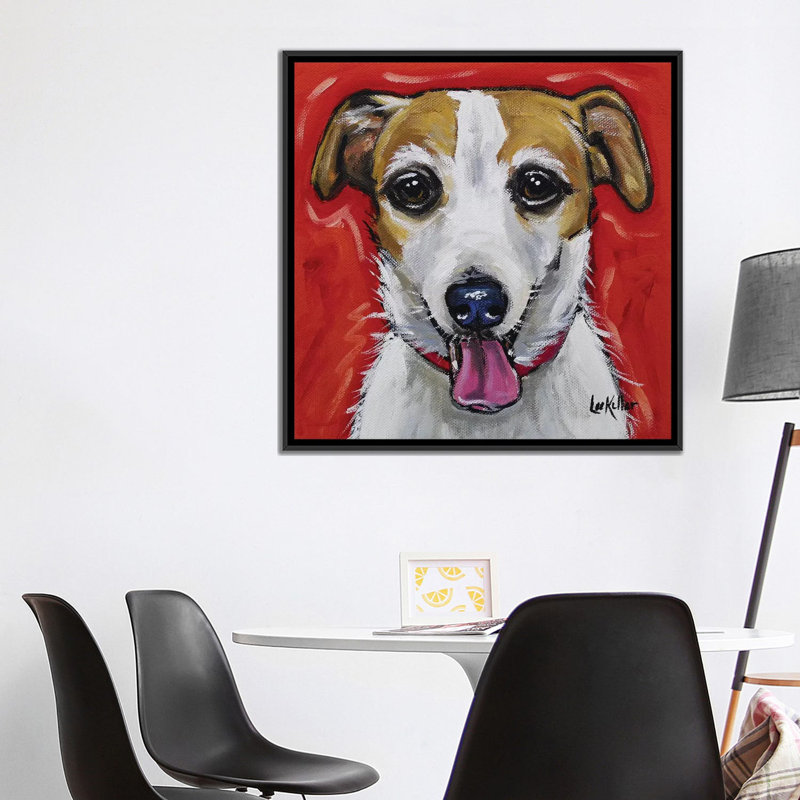 « jack olivier ginny », reproduction sur toile tendue Hippie Hound Studios, H 18 po x l 18 po x P 1,5 po, Pas de tapis