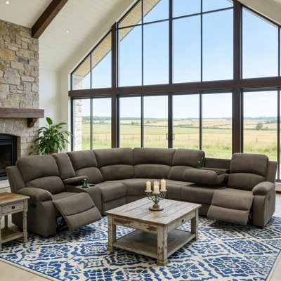 3 - Piece Upholstered Manual Reclining Sectional