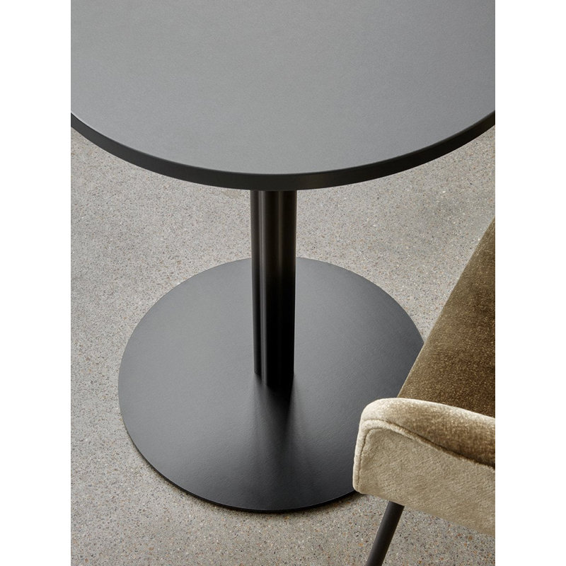 Harbour Round Dining Table, Counter Height, 23.6" W x 23.6" L, Charcoal Linoleum
