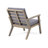 Outdoor Calm Chair - Club Chair In Dark Grey Wood, 26In Depth, 31.8In Width, 29.51In Height, 22.02Lb Deck Lounge Weight