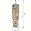 Lustre à niveaux unique / remarquable à 3 lumières avec accents de coquillage -1729069260