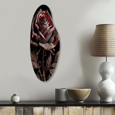 Gianni - Floral Curved Shape Asymmetric Metal Wall Art