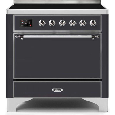 ILVE Majestic II Series 36 in. Induction Range with 5 Induction Elements (Solid Door)