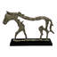 Sculpture de cheval en aluminium faite à la main Kaamil