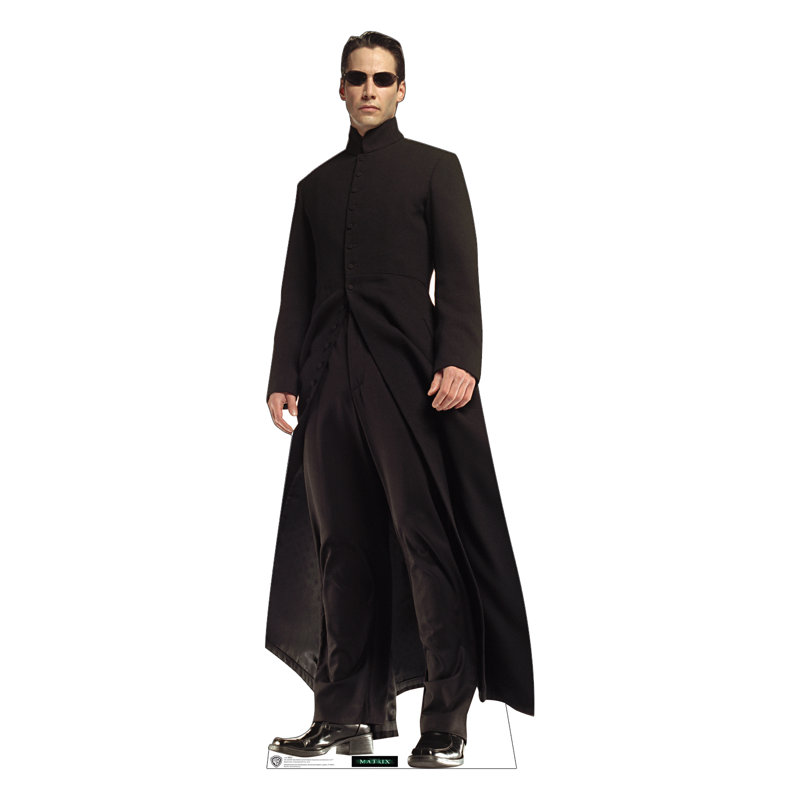 73'' Black Cardboard Standup of Neo from The Matrix