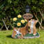 Mignon chat, jardinière, statue, décoration de jardin