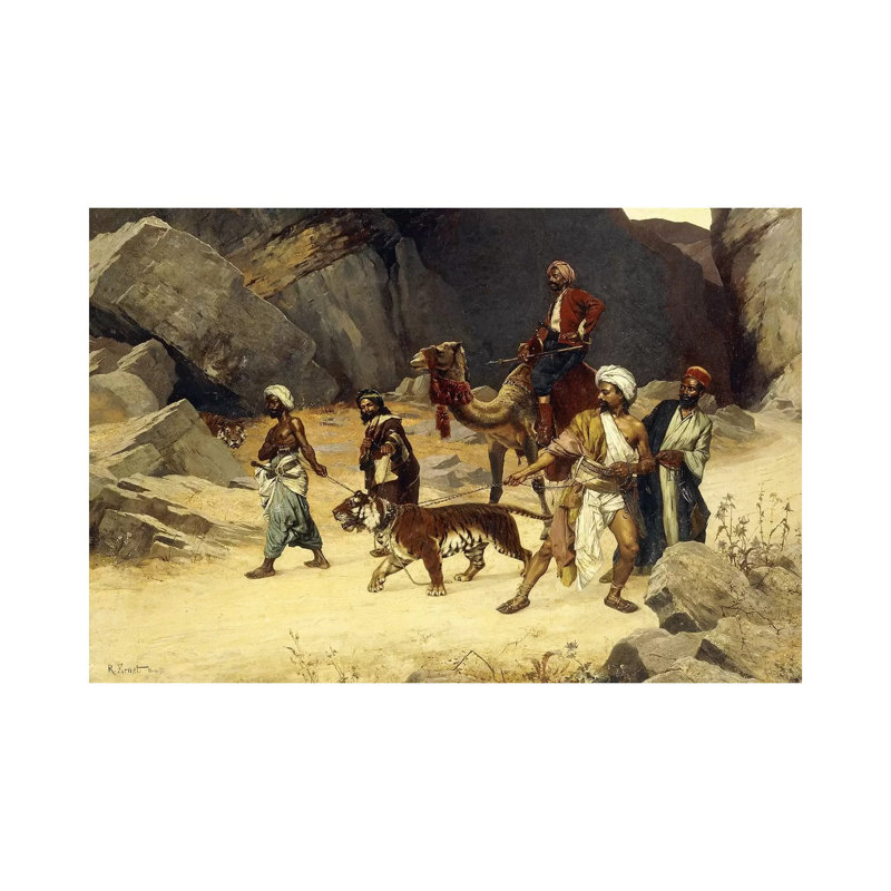 The Tiger Hunt, 1896 1 Piece Wrapped Canvas Painting, 30.48cm H x 45.72cm W x 1.905cm D