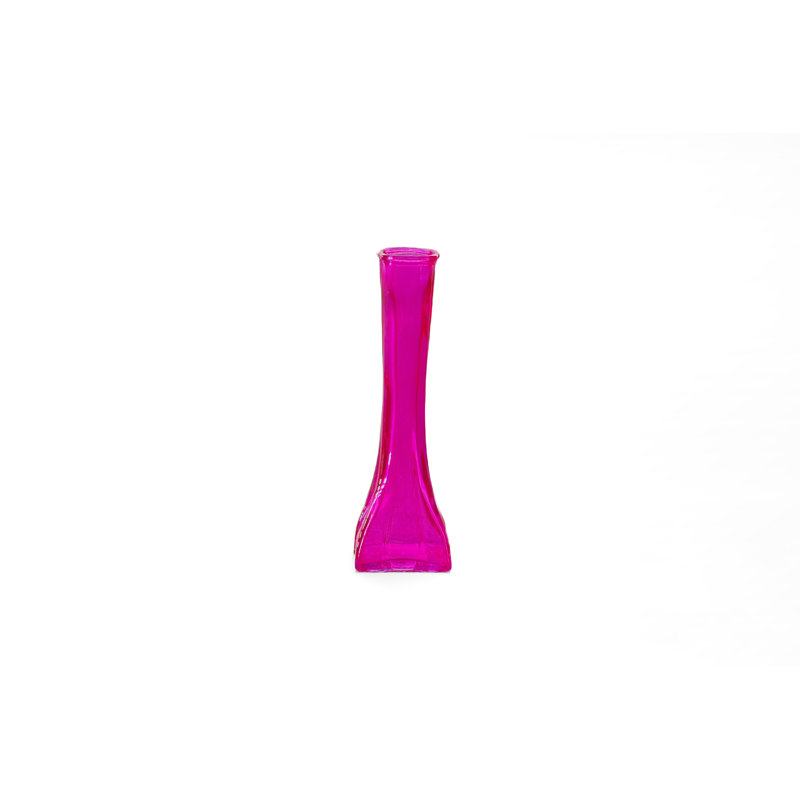 Square Bud Vase Pink-8.50"H